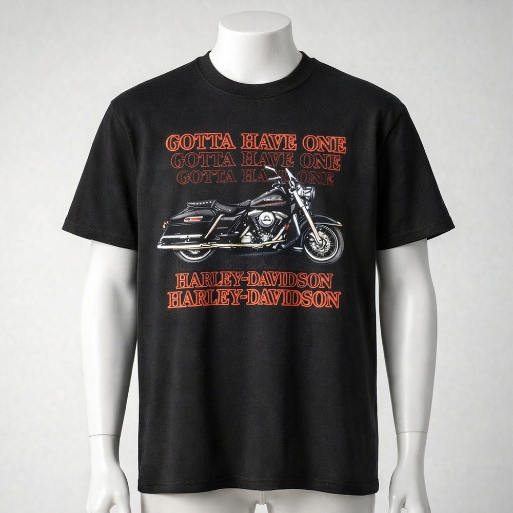 Vintage 90s Harley Davidson Biker Tee Medium Single Stitch Eagle